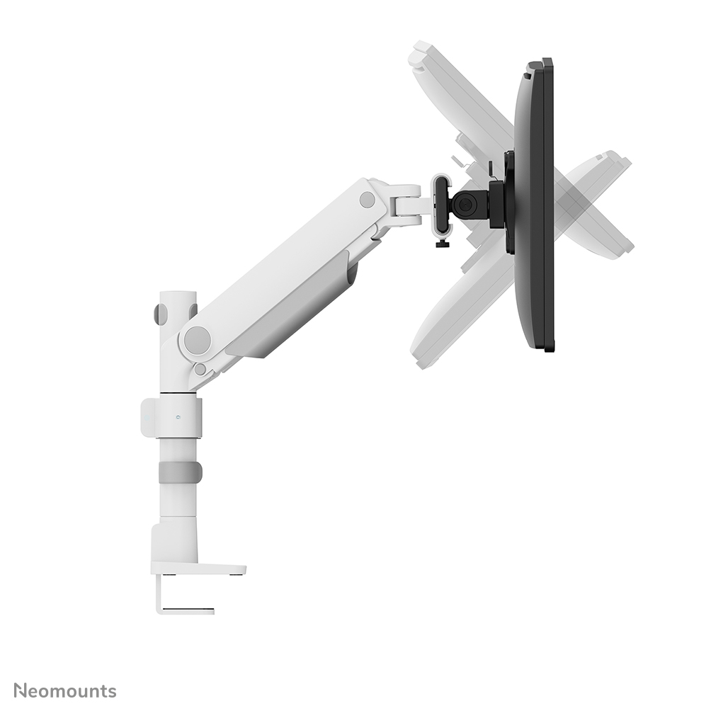 Neomounts DS65S-950WH2 Monitorarm 24-34" - gasveer - Topfix - multi-instelbaar - 180°-stop